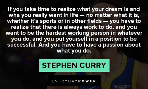 Stephen Curry quotes about dreaming