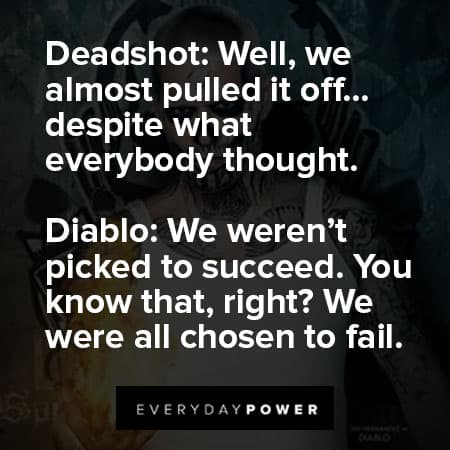 Suicide Squad quotes about Deadshot & Diablo