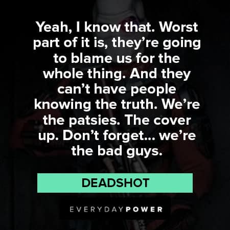 Suicide Squad quotes from Deadshot