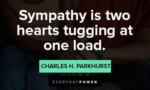 sympathy quotes on sympathy is two hearts tugging at one load