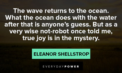 The Good Place quotes about the wave returns to the ocean