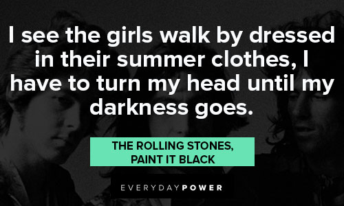 The Rolling Stones quotes about girl dress