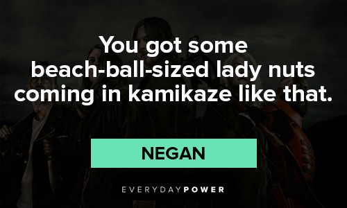 The Walking Dead quotes about lady nuts in kamikaze