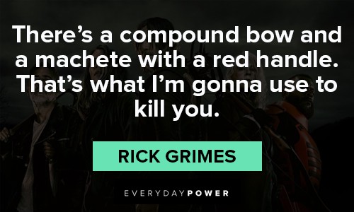 The Walking Dead quotes about a compound bow