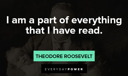 theodore roosevelt quotes on I'm part of everything that I have read