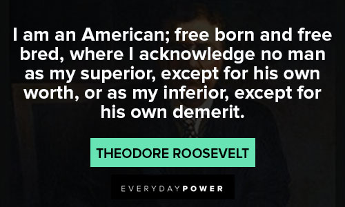 theodore roosevelt quotes about I'm American