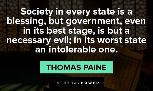 Thomas Paine quotes about society