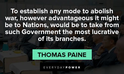 Thomas Paine quotes about to establish any mode to abolish war