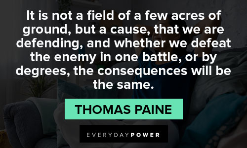 Thomas Paine quotes about the consequences