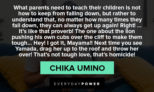 Tough love quotes from Chika Umino