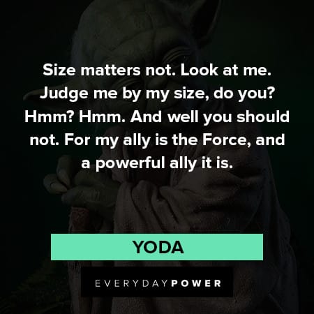 yoda quotes about size doesn't matter