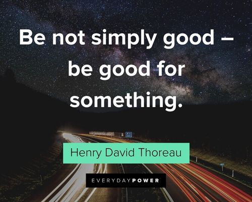 Henry David Thoreau Quotes about de not simply good - be good for something