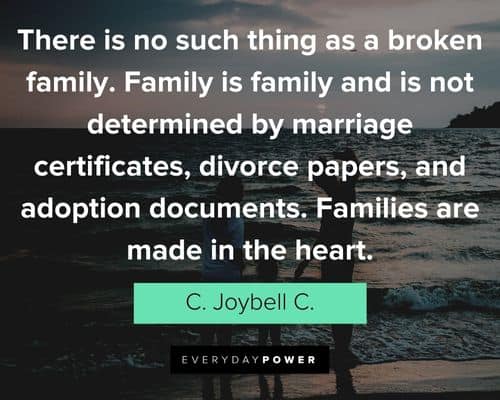 blended family quotes about families are made in the heart