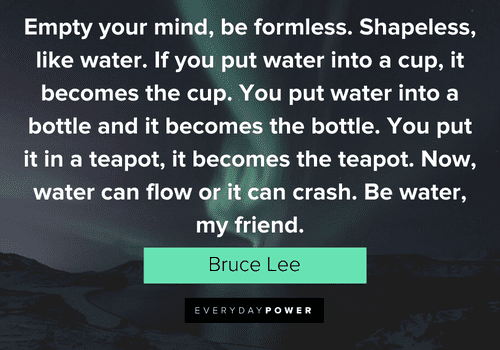bruce lee quotes about you put water into a bottle and it becomes the bottle