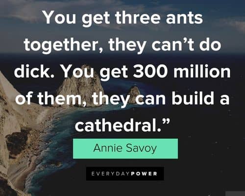 Bull Durham quotes about you get three ants together