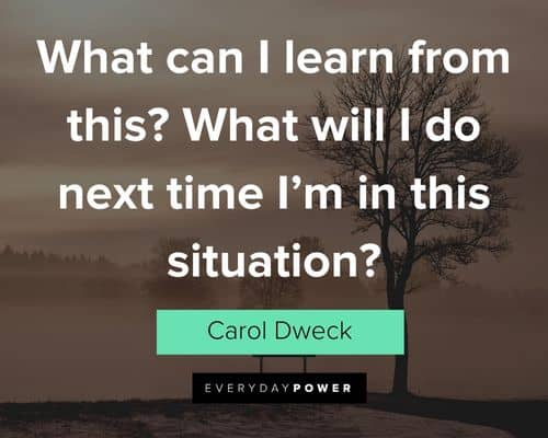Carol Dweck Quotes about what can I learn from this? What will I do next time I'm in this situation