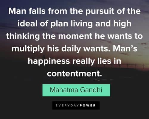 contentment quotes about man's happiness really lies in contentment