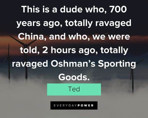 Bill and Ted quotes about totally ravaged Oshman's Sporting Goods.