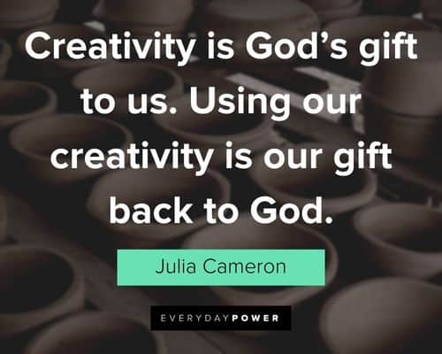 creativity quotes about creativity is God’s gift to us. Using our creativity is our gift back to God
