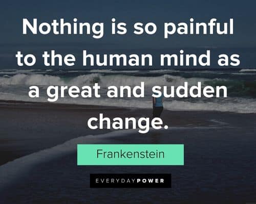 Frankenstein quotes about nothing is so painful to the human mind as a great and sudden change