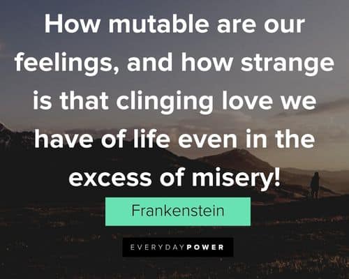 Frankenstein quotes about we have of life even in the excess of misery