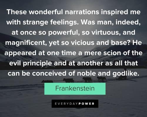 Frankenstein quotes about these wonderful narrations inspired me with strange feelings