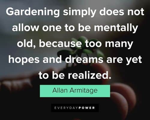 garden quotes about gardening simply does not allow one to be mentally old