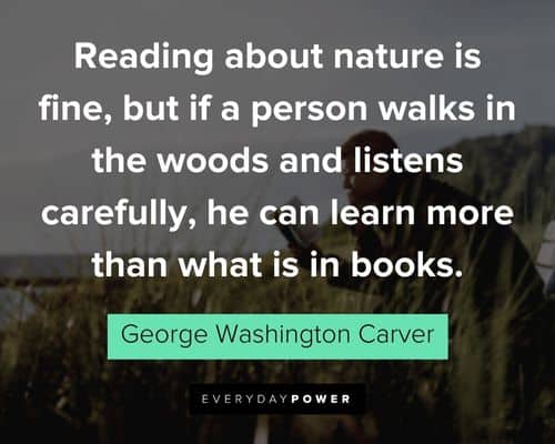 George Washington Carver quotes about reading about nature is fine