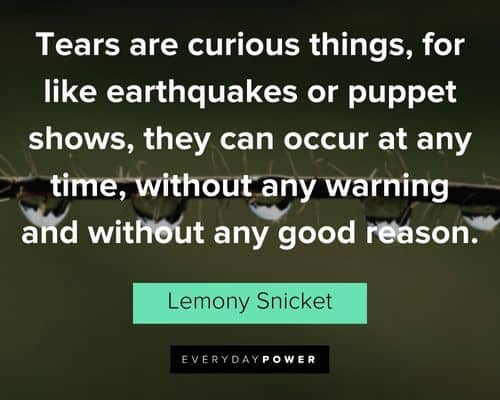 A Series of Unfortunate Events quotes about tears are curious things