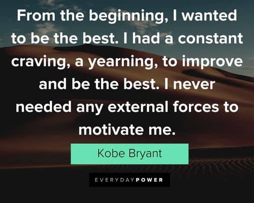 Mamba Mentality quotes about I never needed any external forces to motivate me