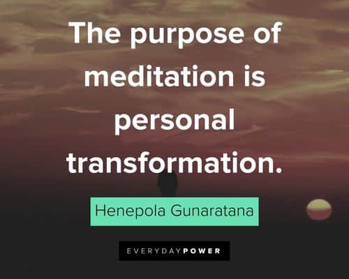 meditation quotes about the purpose of meditation is personal transformation