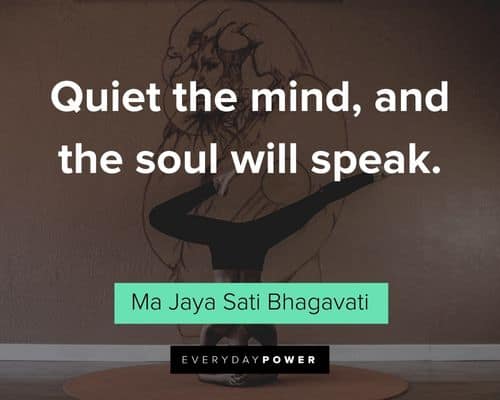 meditation quotes about quiet the mind, and the soul will speak