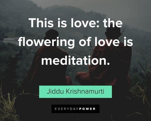 meditation quotes about the flowering of love is meditation