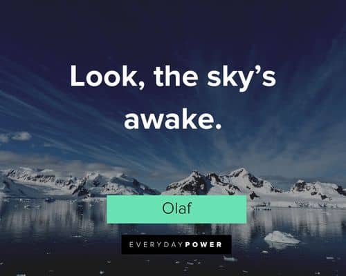 Olaf quotes about look, the sky’s awake
