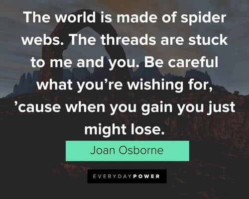 fate quotes about the world is made of spider webs