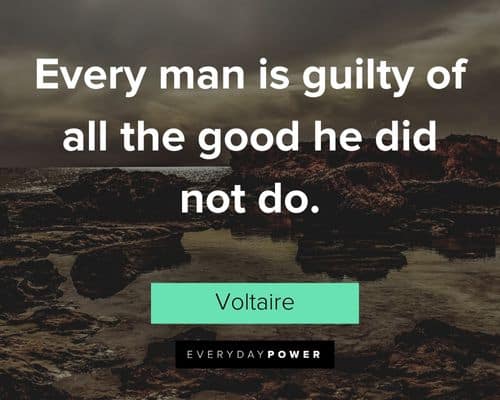 Voltaire Quotes about every man is guilty of all the good he did not do