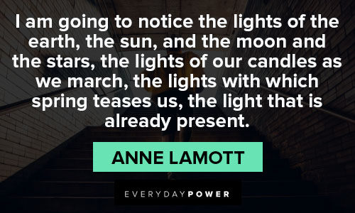 Anne Lamott quotes about the lights of the earth