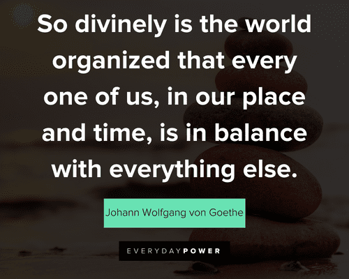 balance quotes about so divinely is the world organized that every one of us