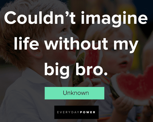 big brother quotes on couldn't imagine life without my big bro