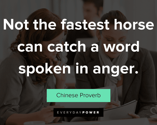 communication quotes about not the fastest horse can catch a word spoken in anger