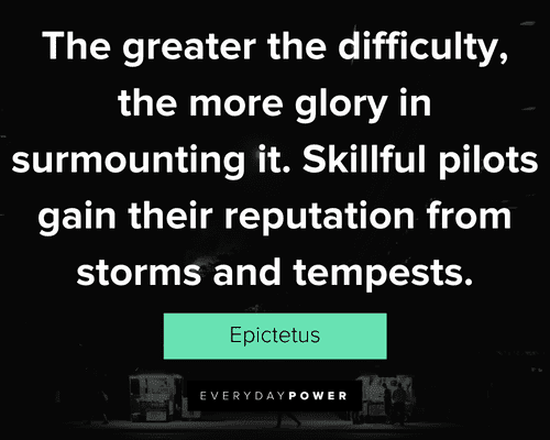 dark quotes about skillful pilots gain their reputation from storms and tempests