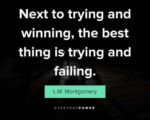 dark quotes about next to trying and winning, the best thing is trying and failing