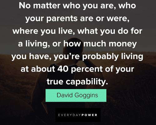 David Goggins quotes on expectations and discipline