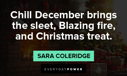 december quotes about Chill December brings the sleet, Blazing fire, and Christmas treat.