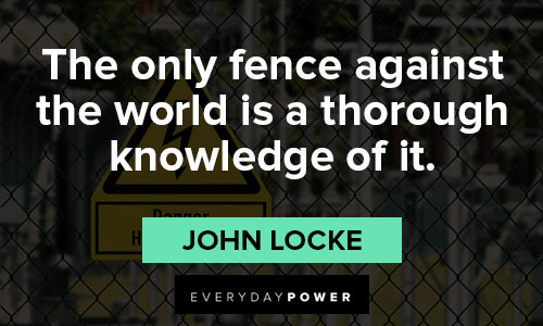 fence quotes about the only fence against the world is a thorough knowledge of it