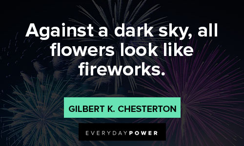 fireworks quotes about dark sky