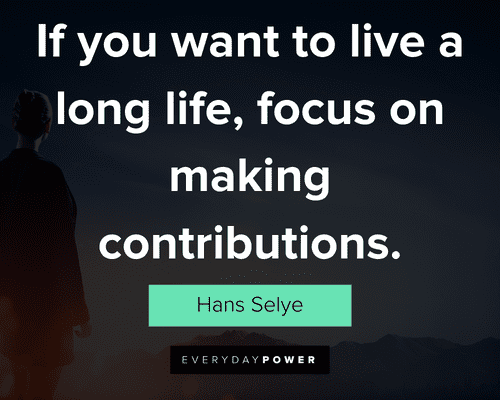focus quotes about if you want to live a long life, focus on making contributions