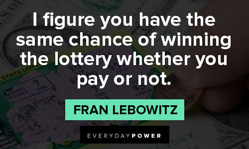 fran lebowitz quotes of winning the lottery whether you pay or not