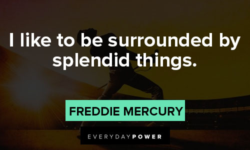 Freddie Mercury quotes to be surrounded by splendid things