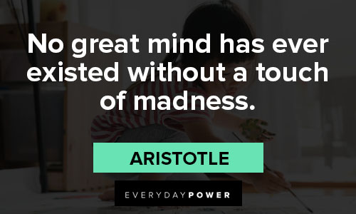 genius quotes about no great mind has ever existed without a touch of madness
